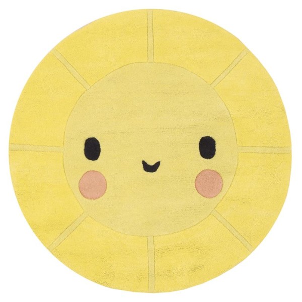 Tapis coton emoji sun - Photo n°1