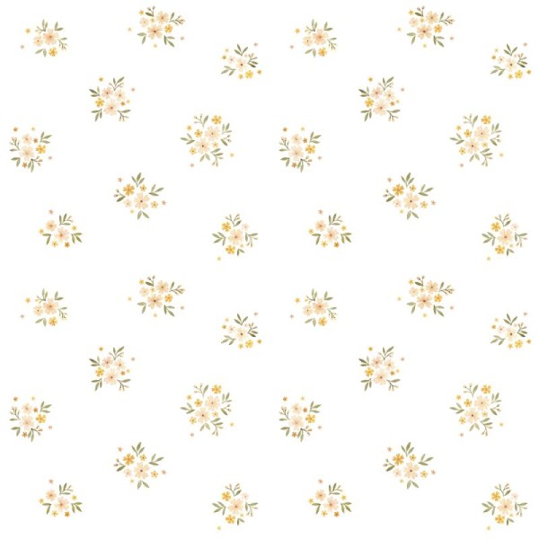 Papier peint intissé motif floral retro - Photo n°1