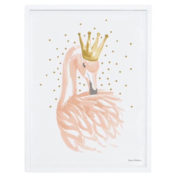 Affiche avec cadre flamingo (flamants) - Photo n°1