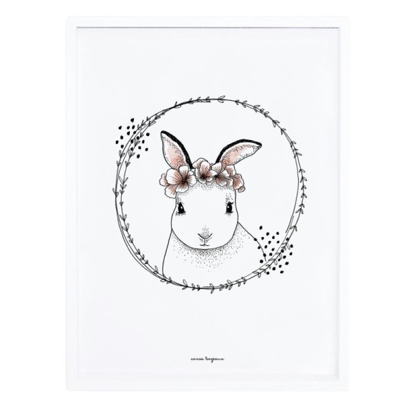 Affiche avec cadre lapin - Photo n°1
