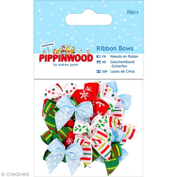 Assortiment petits noeuds - Pippinwood Christmas - 20 pcs - Photo n°1