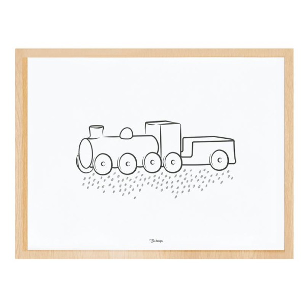 Affiche avec cadre wild west la locomotive - Photo n°1