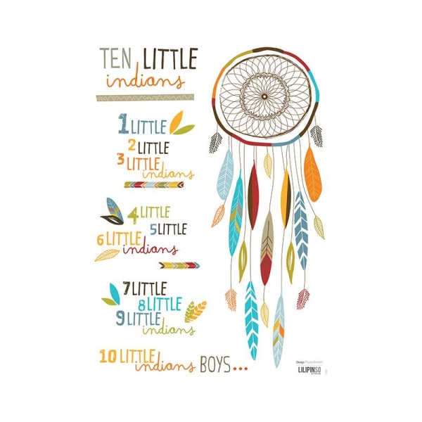 Stickers ten little indians - Photo n°1