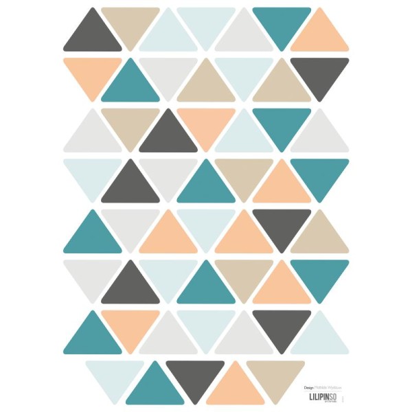 Stickers triangles multicolores - Photo n°1