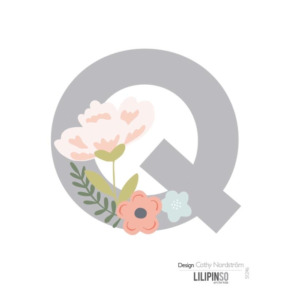 Stickers lettre bloom - q - Photo n°1