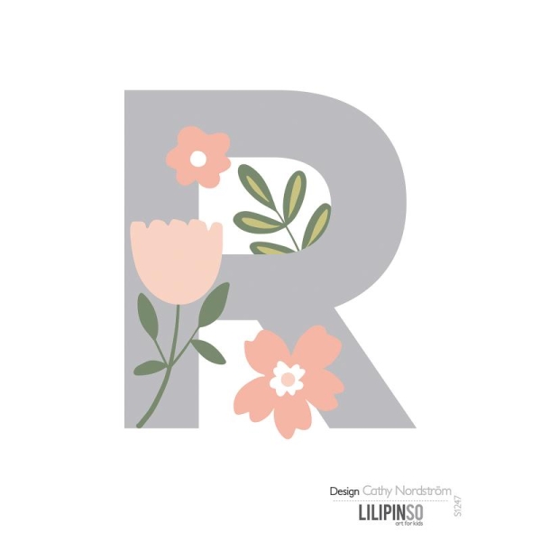 Stickers lettre bloom - r - Photo n°1