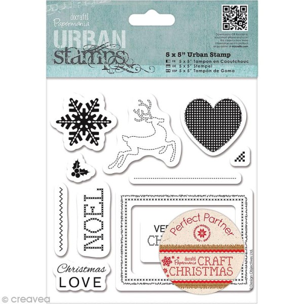 Tampon clear - Craft Christmas x 11 - Planche 12,5 x 12,5 cm - Photo n°1