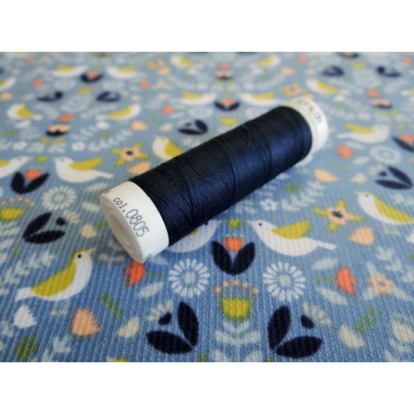Fil Couture Tous Tissus Polyester Oeko-Tex Séralon Amman Mettler Coloris 0805 Bleu Nuit - Photo n°1