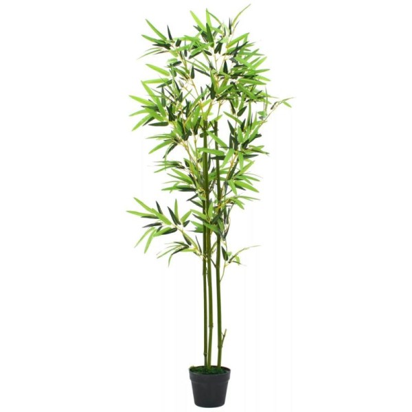 Vidaxl Plante Artificielle Avec Pot Bambou 150 Cm Vert - Photo n°1