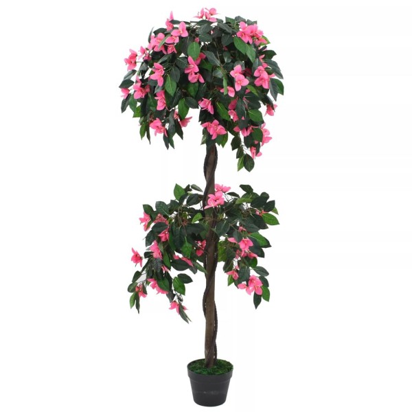 Vidaxl Plante Artificielle De Rhododendron Avec Pot 155cm Vert Et Rose - Photo n°1