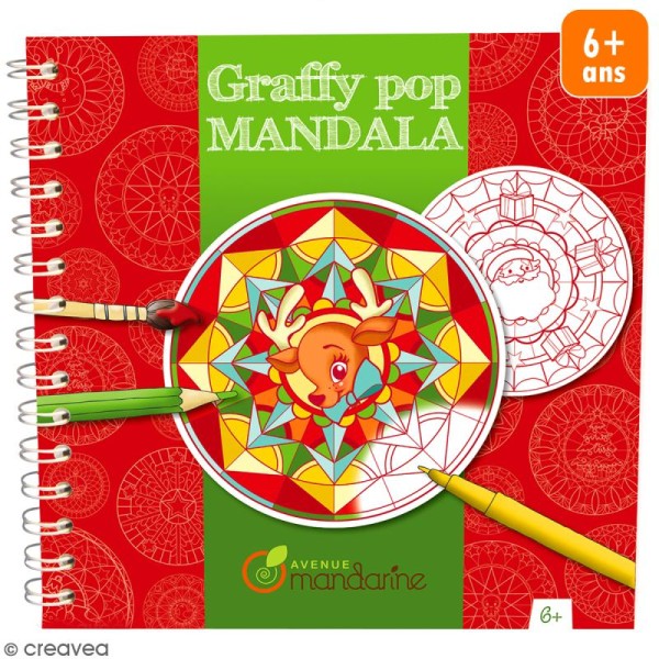 Cahier de Coloriage Graffy pop Mandala - Noël - 36 pages - Photo n°1