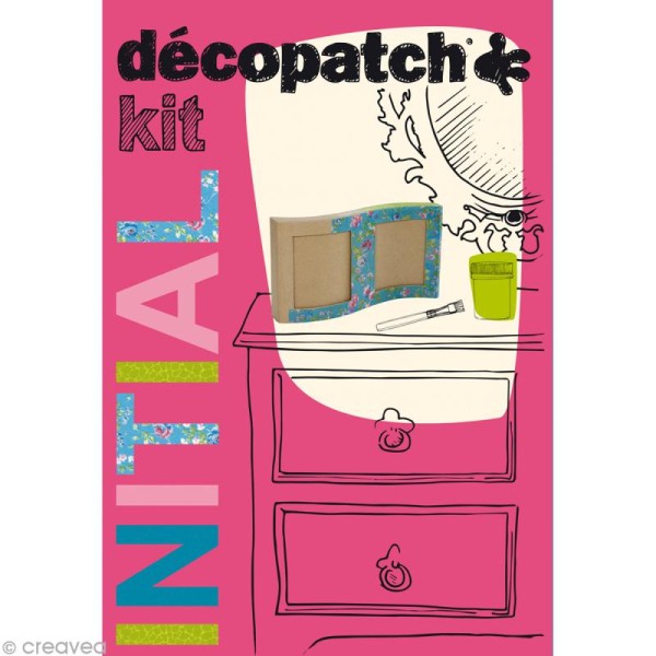 Kit Initial Décopatch - cadre à décorer - Photo n°1