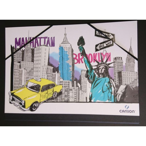 Carton dessin Canson 32x45 cm sur le thème de New York - Photo n°1