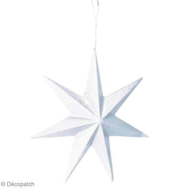 Étoile à suspendre en papier mâché - 20 cm - Photo n°2