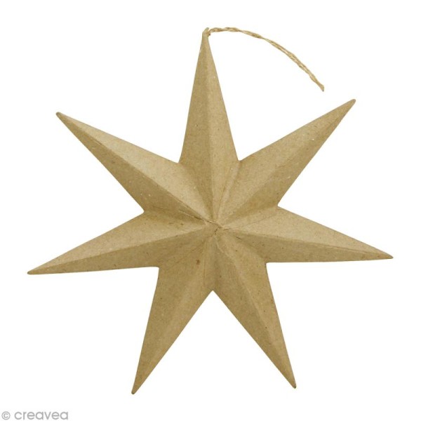 Étoile à suspendre en papier mâché - 20 cm - Photo n°1
