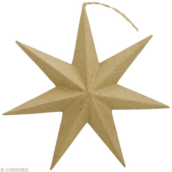 Étoile à suspendre en papier mâché - 30 cm - Photo n°1