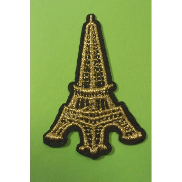 APPLIQUE TISSU THERMOCOLLANT : Tour Eiffel 70*50mm - Photo n°1
