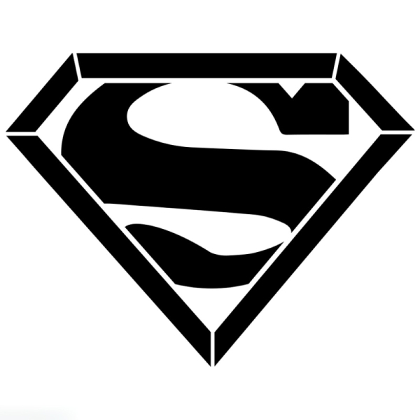 Pochoir multiusage A4 - Logo Super homme - Collection Super Héros - Photo n°3