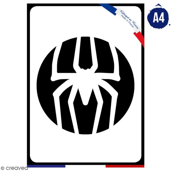 Pochoir multiusage A4 - Logo Homme araignée - Collection Super Héros - Photo n°1