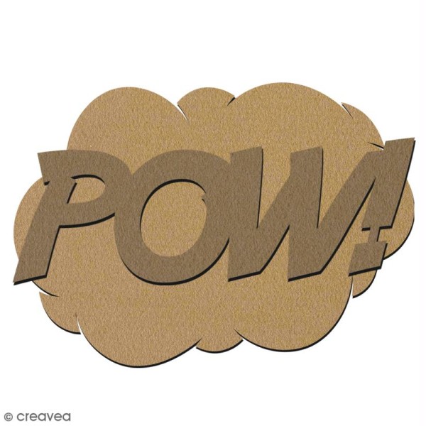 Onomatopée en bois à décorer - Pow - 25 cm - Collection Super Héros - Photo n°2