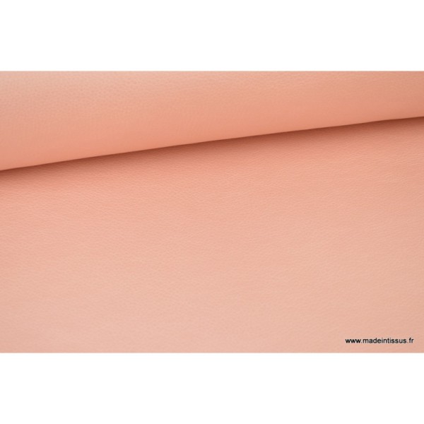 Tissu faux cuir brillant coloris ROSE - Photo n°3