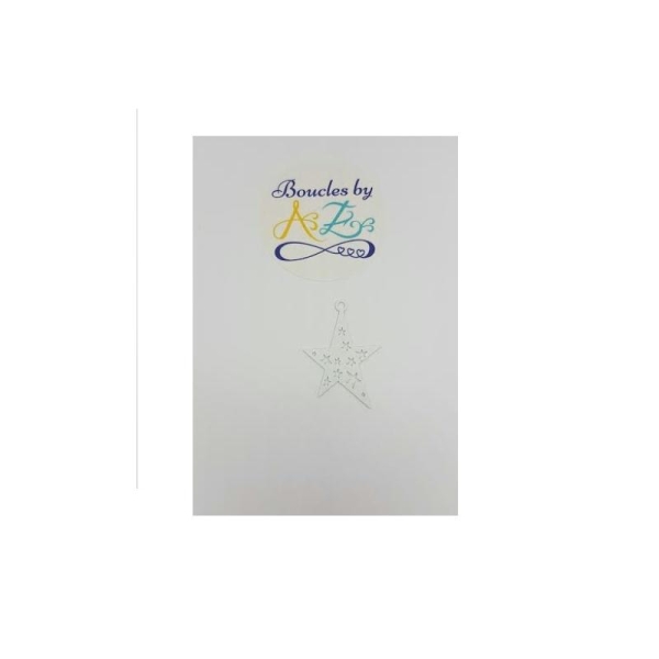Estampe filigrane étoile blanche 32*23mm - Photo n°1