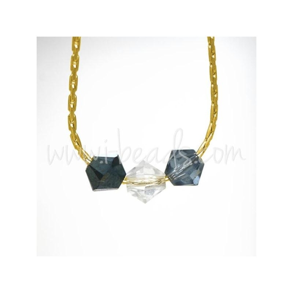 Chaine À  Perles 0.65Mm Gold Filled (10Cm) - Photo n°1
