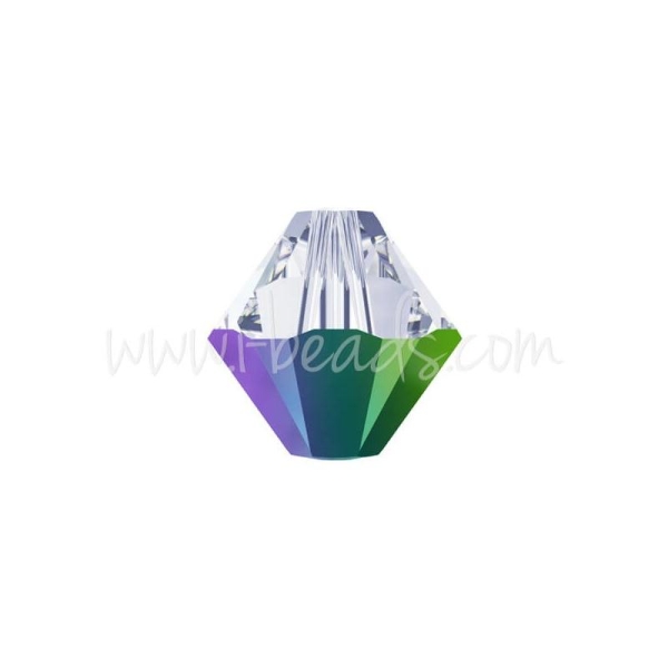 Perles 5328 Swarovski Xilion Bicone Crystal Scarabaeus Green 4Mm (40) - Photo n°1