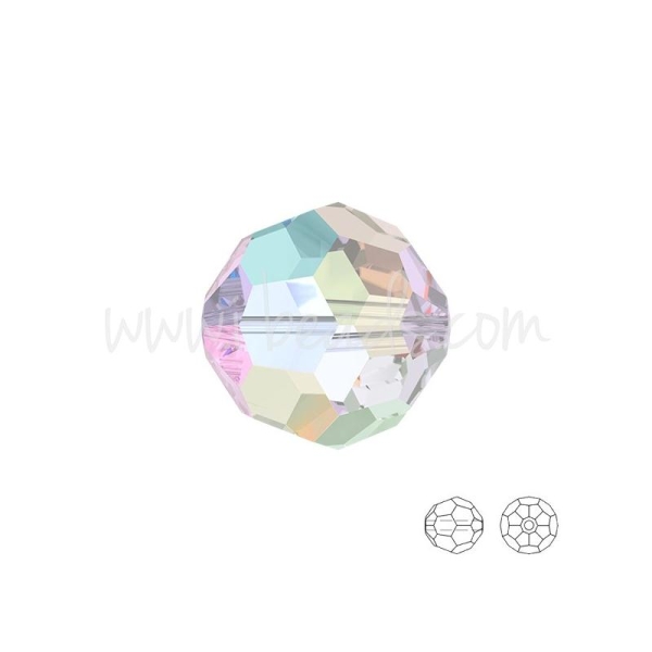 Perles Rondes Facettï¿½Es Swarovski 5000 Crystal Ab 4Mm (20) - Photo n°1