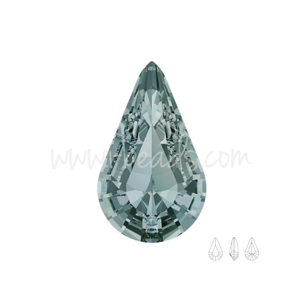 Cristal Swarovski 4328 Black Diamond 10X6Mm (2) - Photo n°1