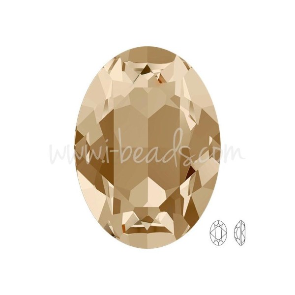 Cristal Swarovski 4120 Ovale Crystal Golden Shadow 18X13Mm (1) - Photo n°1