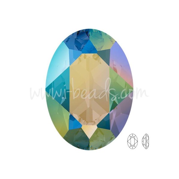 Cristal Swarovski 4120 Ovale Crystal Paradise Shine 18X13Mm (1) - Photo n°1