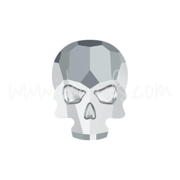 Strass À  Coller Swarovski 2856 Skull Flat Back Crystal Light Chrome 10X7.5Mm (1) - Photo n°1
