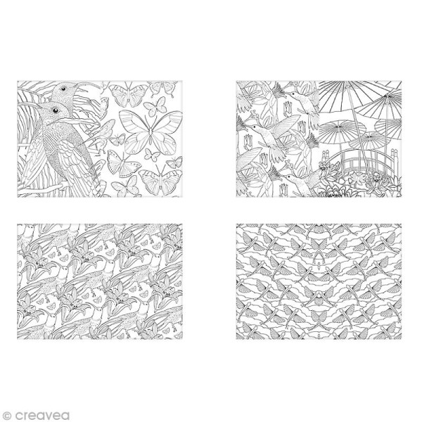 Livre coloriage adulte anti-stress - Rêves bucoliques - 13,8 x 19,5 cm - 100 coloriages - Photo n°2