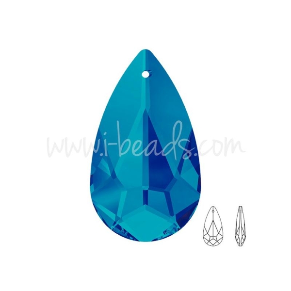 Pendentif Goutte D'Eau Swarovski Crystal Bermuda Blue 24Mm (1) - Photo n°1
