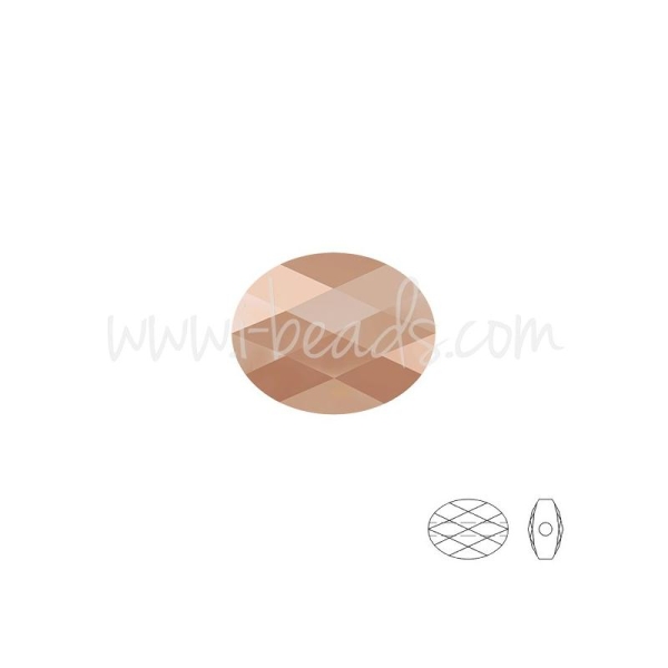 Perles Mini Ovales Swarovski 5051 Crystal Rose Gold 8X6Mm (2) - Photo n°1