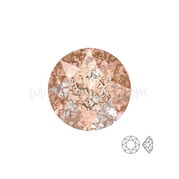 Cristal Swarovski 1088 Xirius Chaton Crystal Rose Patina Effect 6Mm-Ss29 (6) - Photo n°1