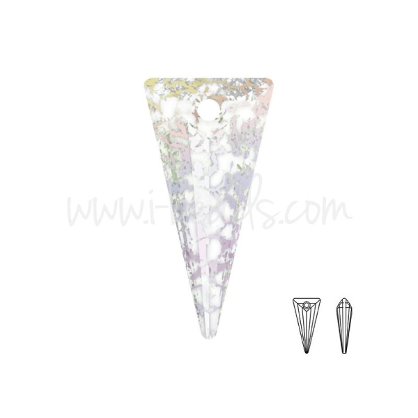 Pendentif Swarovski 6480 Spike Crystal White Patina 28Mm (1) - Photo n°1