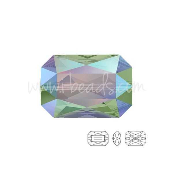 Perle Swarovski 5515 Emerald Cut Crystal Paradise Shine 18X12Mm (1) - Photo n°1