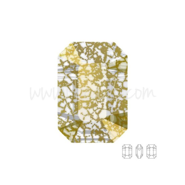 Perles Swarovski 5514 Pendulum Crystal Gold Patina 10X7Mm (2) - Photo n°1