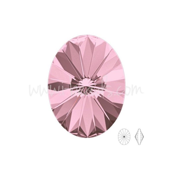 Cristal Swarovski 4122 Oval Rivoli Crystal Antique Pink 18X13.5Mm (1) - Photo n°1