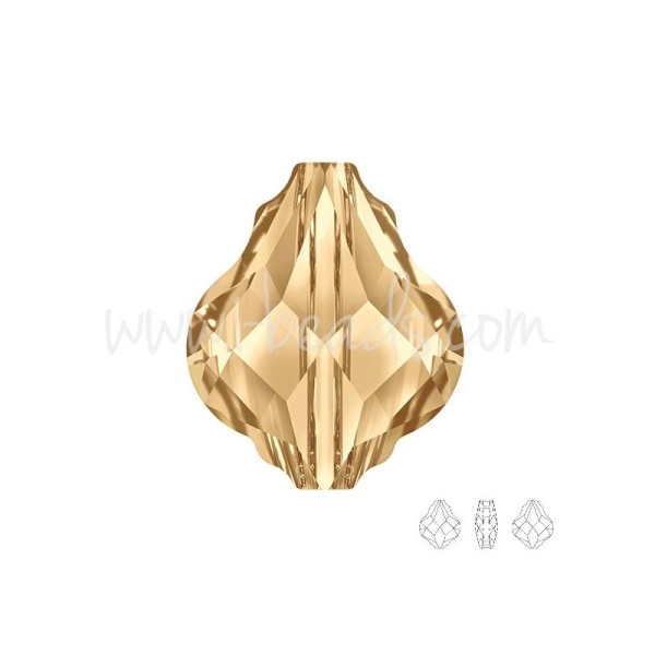 Perle Swarovski 5058 Baroque Crystal Golden Shadow 10Mm (1) - Photo n°1