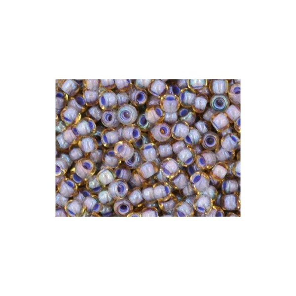 Cc926 - Perles De Rocaille Toho 11/0 Light Topaz/ Opaque Lavender (10G) - Photo n°1