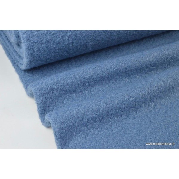 Lainage polyester Bouclette Bleu - Photo n°1