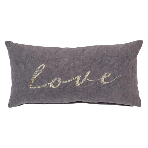 Coussin gris Love - Photo n°1