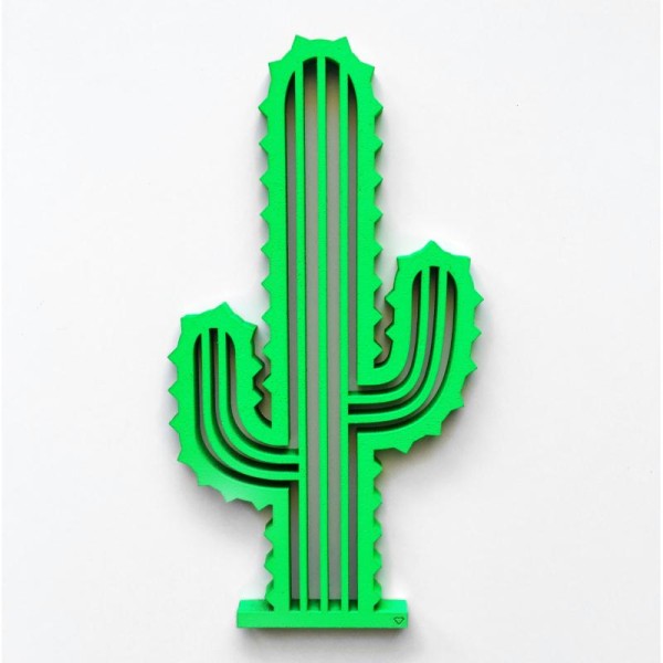 Cactus décoratif en bois - Photo n°1