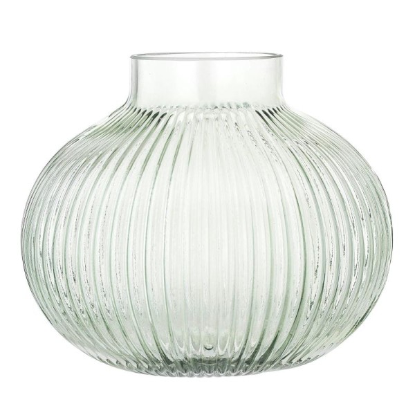 Vase boule en verre vert - Photo n°1