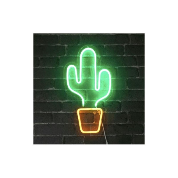 Lampe néon cactus - Photo n°1