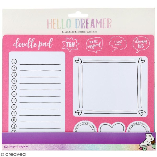 Grand bloc-notes Hello Dreamer - 23 x 17 cm - 52 pages - Photo n°1