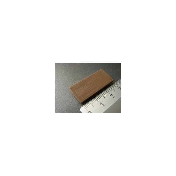 Ardoises rectangulaires brunes, 40 pièces 15x30x3mm - Echelle 1/10 - Photo n°1